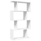 vidaXL Raumteiler Bücherregal 4-stufig Weiß 70x24x129 cm Holzwerkstoff