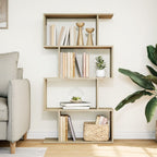 vidaXL Raumteiler-Bücherregal 4 Böden Sonoma-Eiche 70x24x129 cm