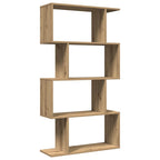 vidaXL Raumteiler-Bücherregal 4 Böden Artisan-Eiche 70x24x129 cm