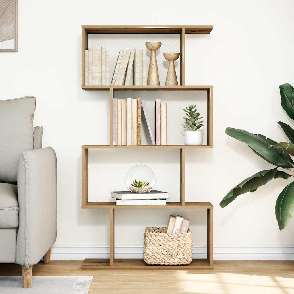 vidaXL Raumteiler-Bücherregal 4 Böden Artisan-Eiche 70x24x129 cm