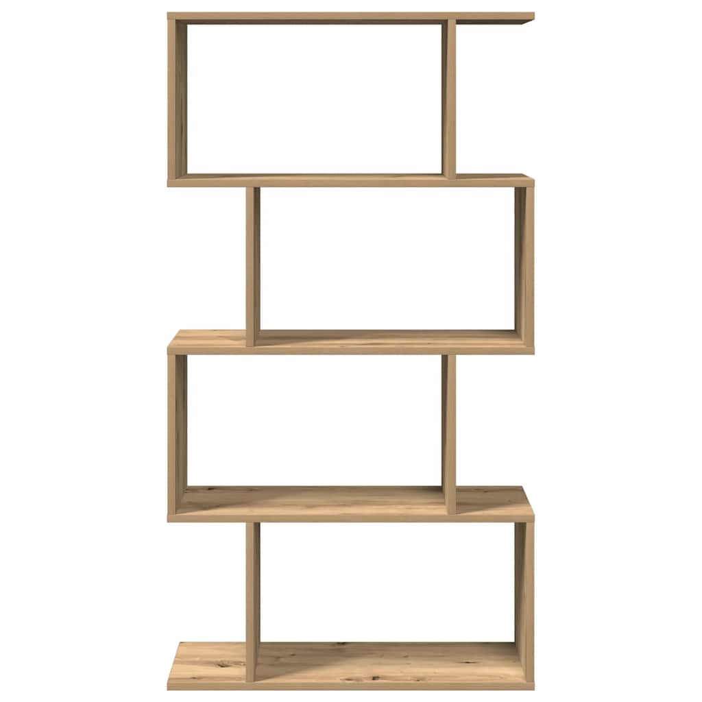 vidaXL Raumteiler-Bücherregal 4 Böden Artisan-Eiche 70x24x129 cm