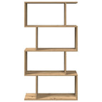 vidaXL Raumteiler-Bücherregal 4 Böden Artisan-Eiche 70x24x129 cm