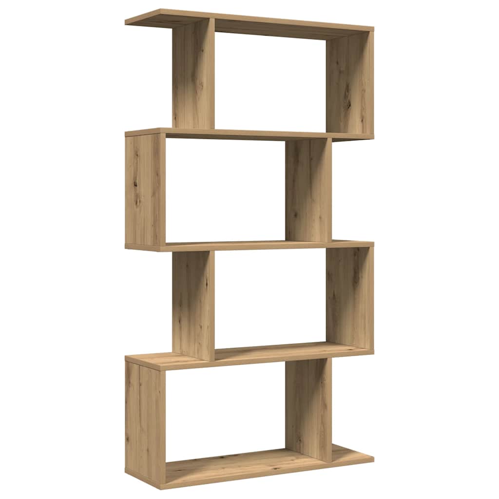 vidaXL Raumteiler-Bücherregal 4 Böden Artisan-Eiche 70x24x129 cm