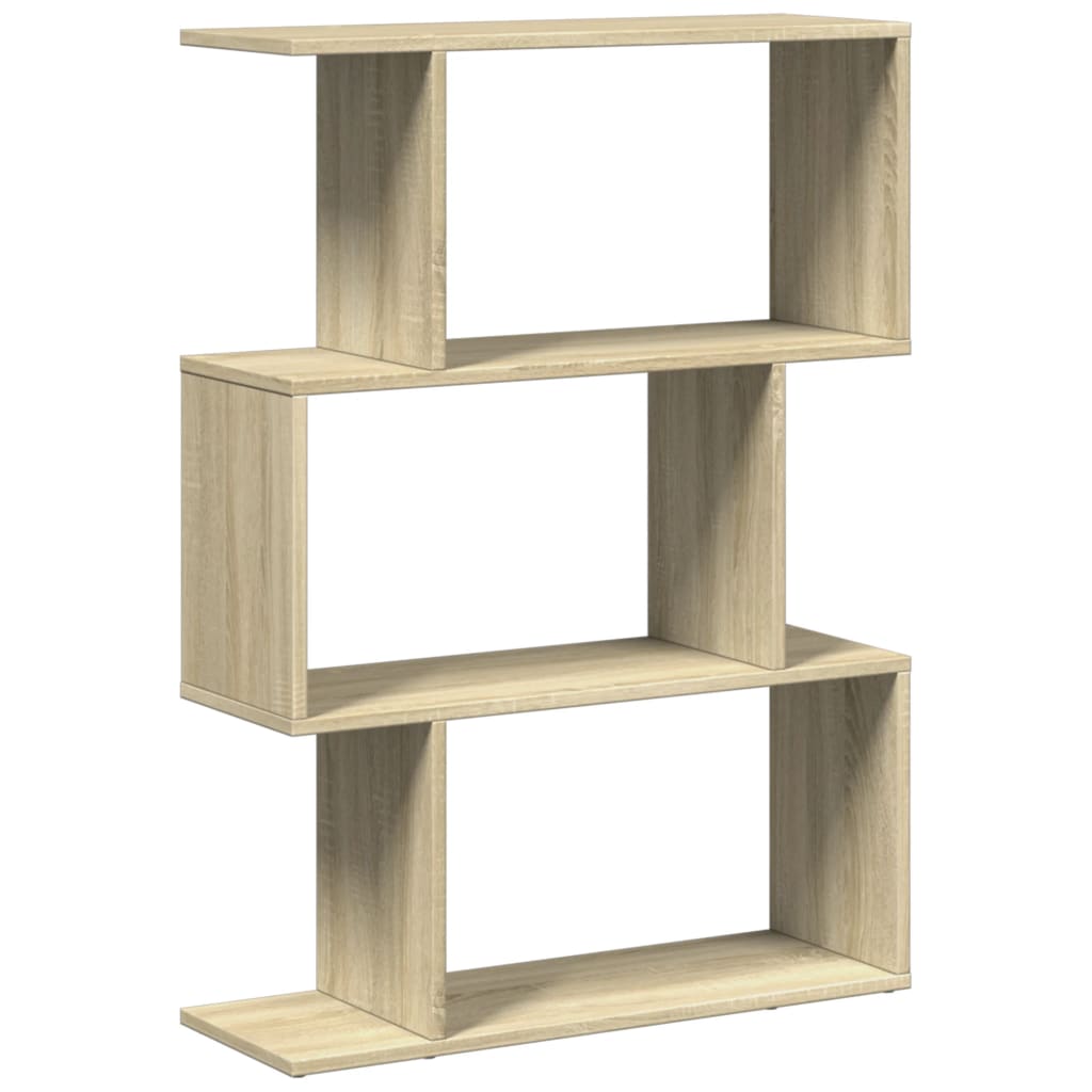 vidaXL Raumteiler-Bücherregal 3 Fächer Sonoma-Eiche 70x24x97 cm