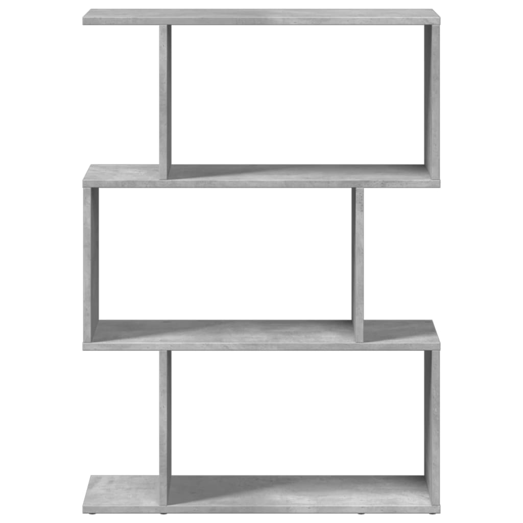 vidaXL Raumteiler-Bücherregal 3 Fächer Betongrau 70x24x97 cm
