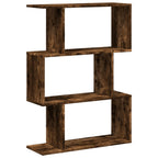 vidaXL Raumteiler-Bücherregal 3 Fächer Räuchereiche 70x24x97 cm