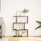 vidaXL Raumteiler-Bücherregal 3 Fächer Räuchereiche 70x24x97 cm