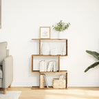 vidaXL Raumteiler-Bücherregal 3 Fächer Altholz-Optik 70x24x97 cm