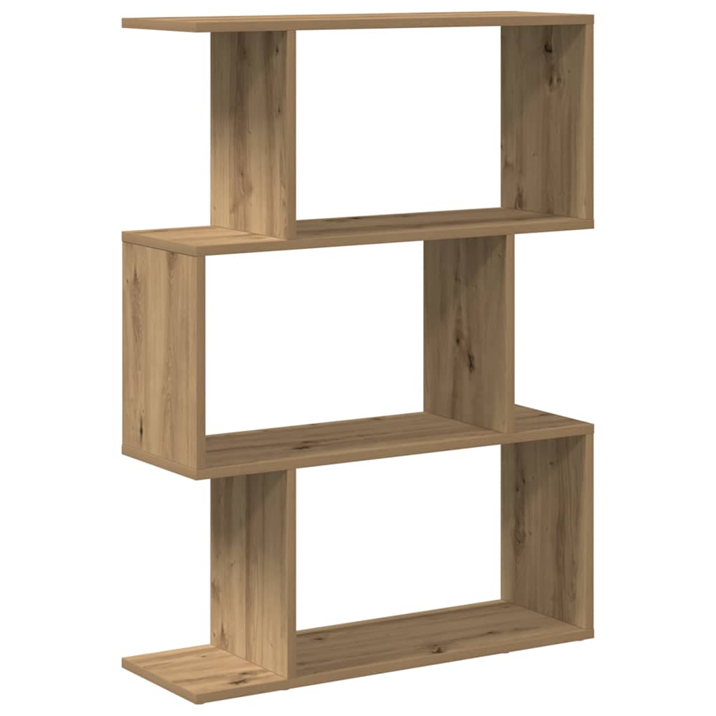 vidaXL Raumteiler-Bücherregal 3 Fächer Artisan-Eiche 70x24x97 cm