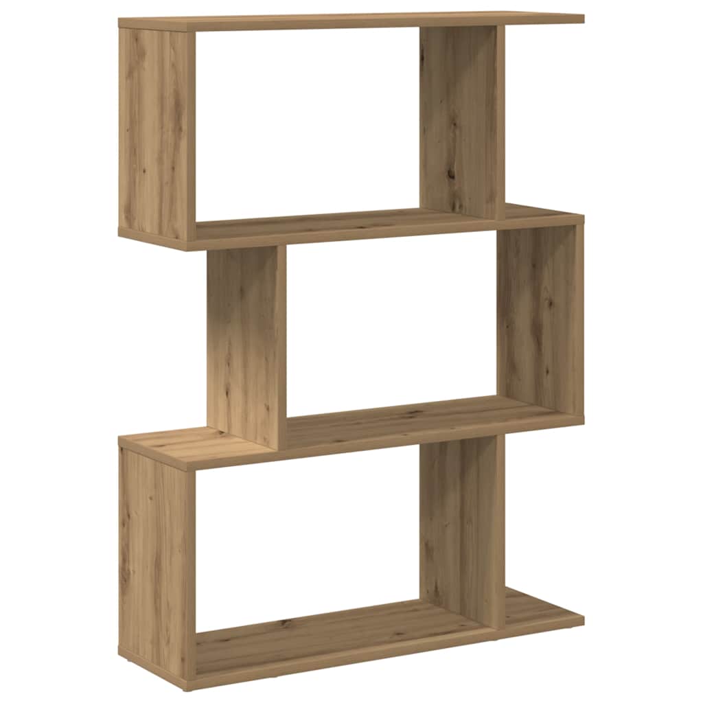vidaXL Raumteiler-Bücherregal 3 Fächer Artisan-Eiche 70x24x97 cm