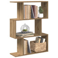 vidaXL Raumteiler-Bücherregal 3 Fächer Artisan-Eiche 70x24x97 cm