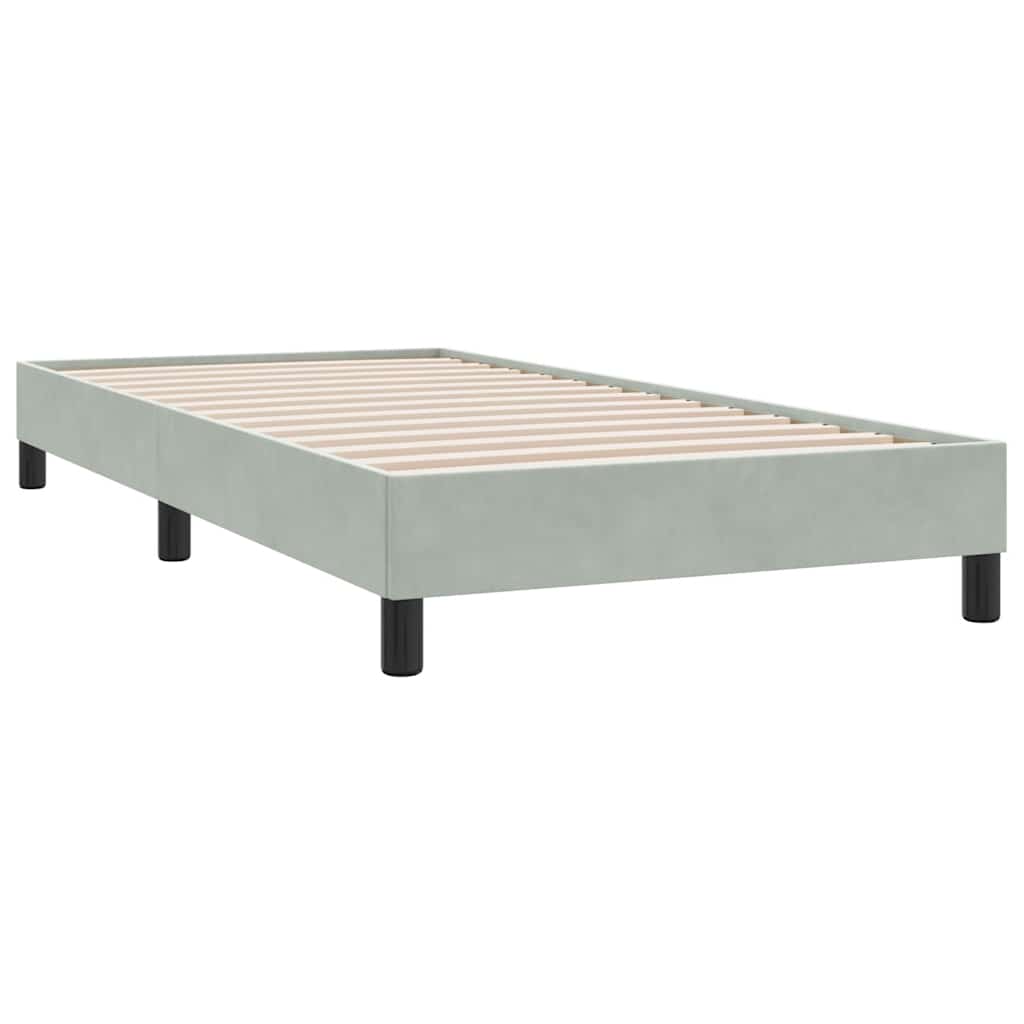 vidaXL Bettgestell ohne Matratze Hellgrau 80x210 cm Samt