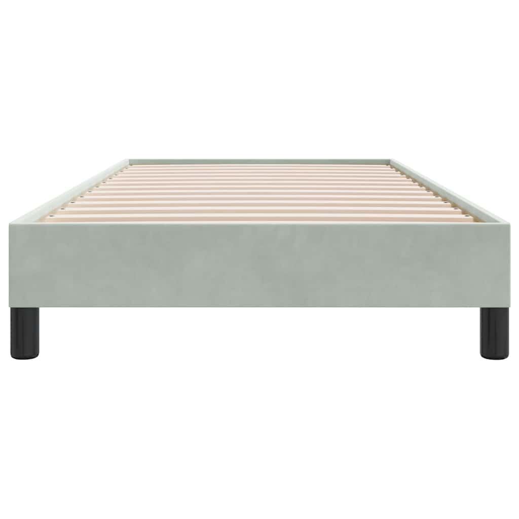 vidaXL Bettgestell ohne Matratze Hellgrau 80x210 cm Samt