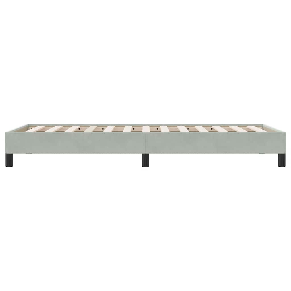 vidaXL Bettgestell ohne Matratze Hellgrau 80x210 cm Samt