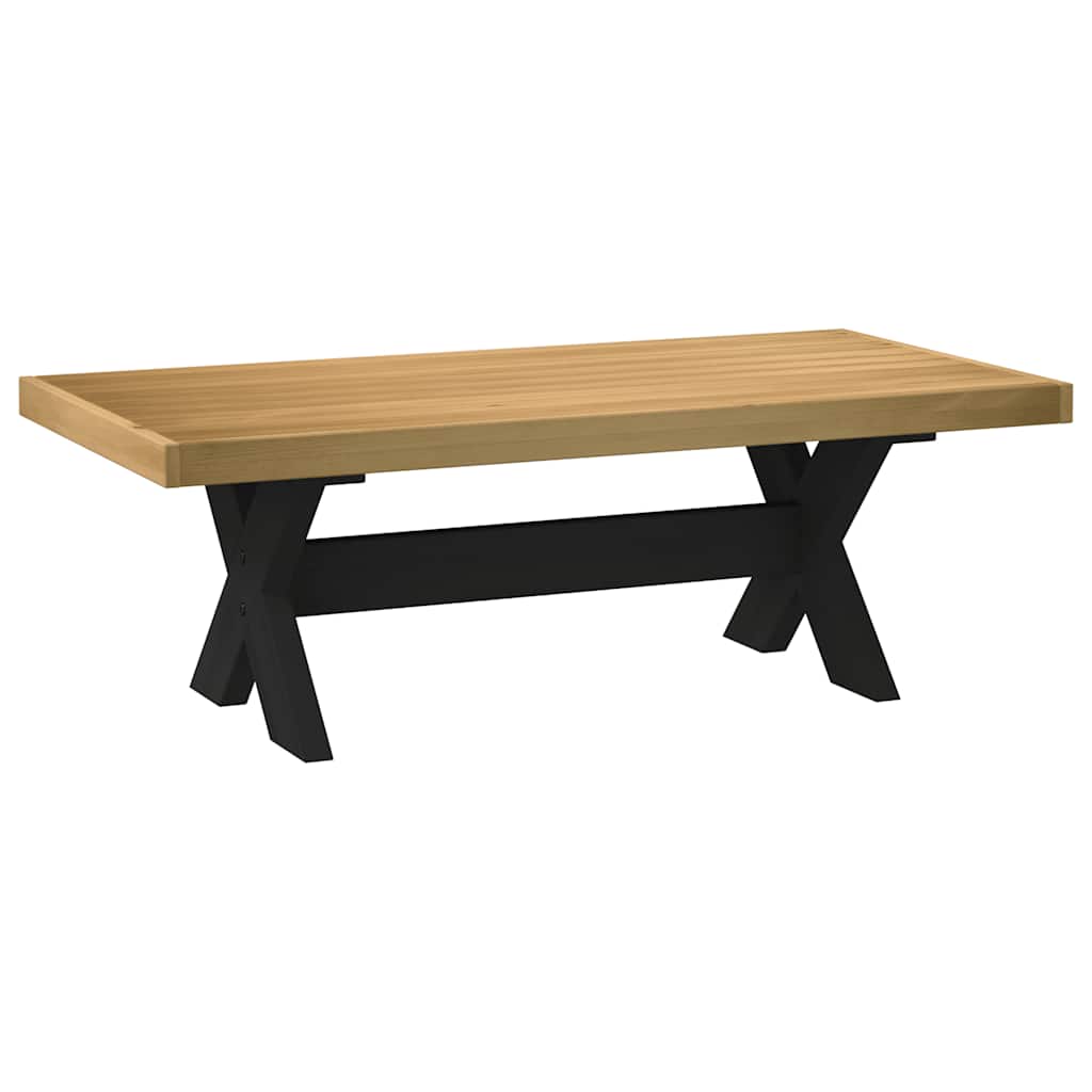 vidaXL Couchtisch NOAIN X-förmige Beine 120x60x40 cm Massivholz Kiefer
