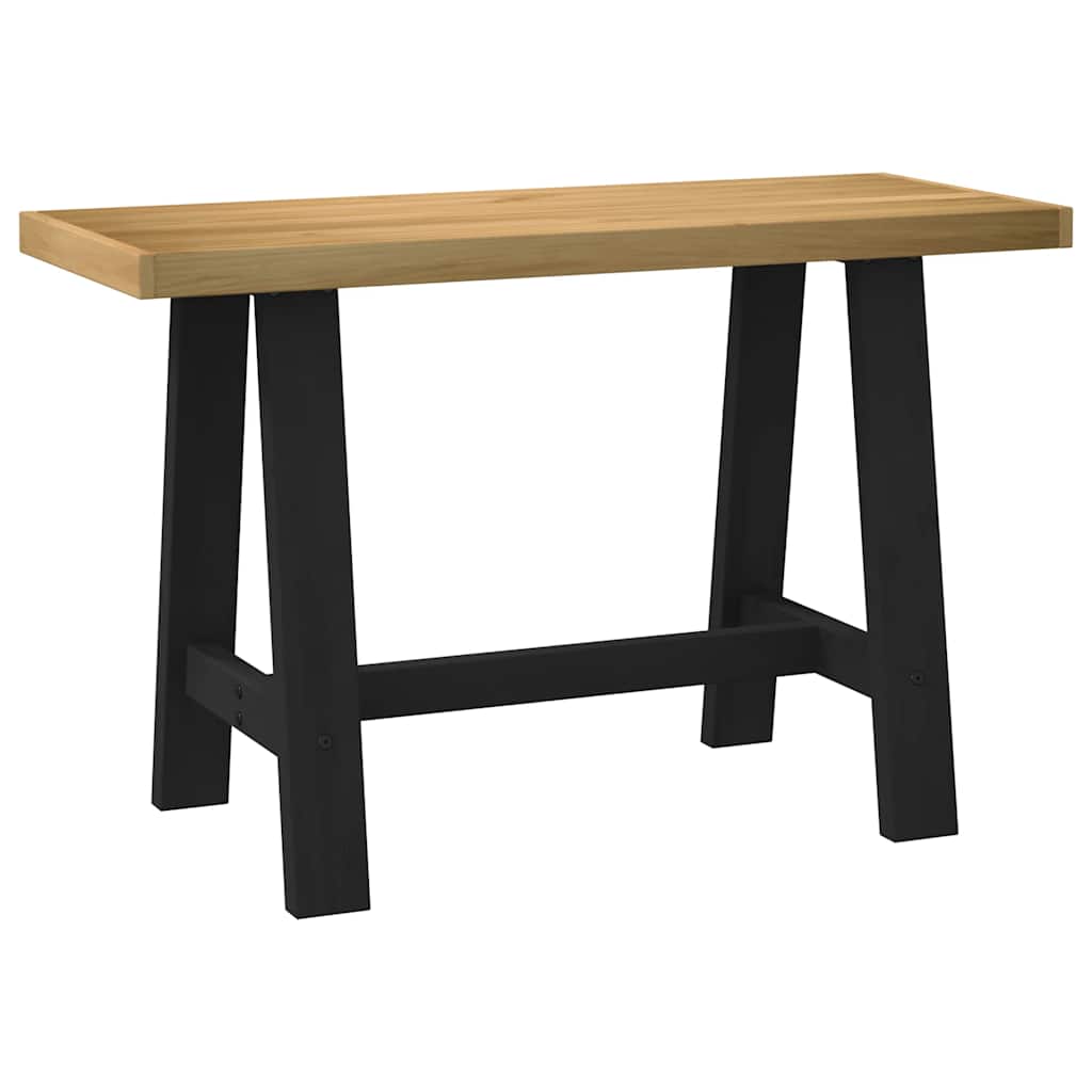 vidaXL Schreibtisch NOAIN A-Form-Beine 120x50x75 cm Massivholz Kiefer
