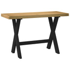 vidaXL Schreibtisch NOAIN X-Form-Beine 120x50x75 cm Massivholz Kiefer