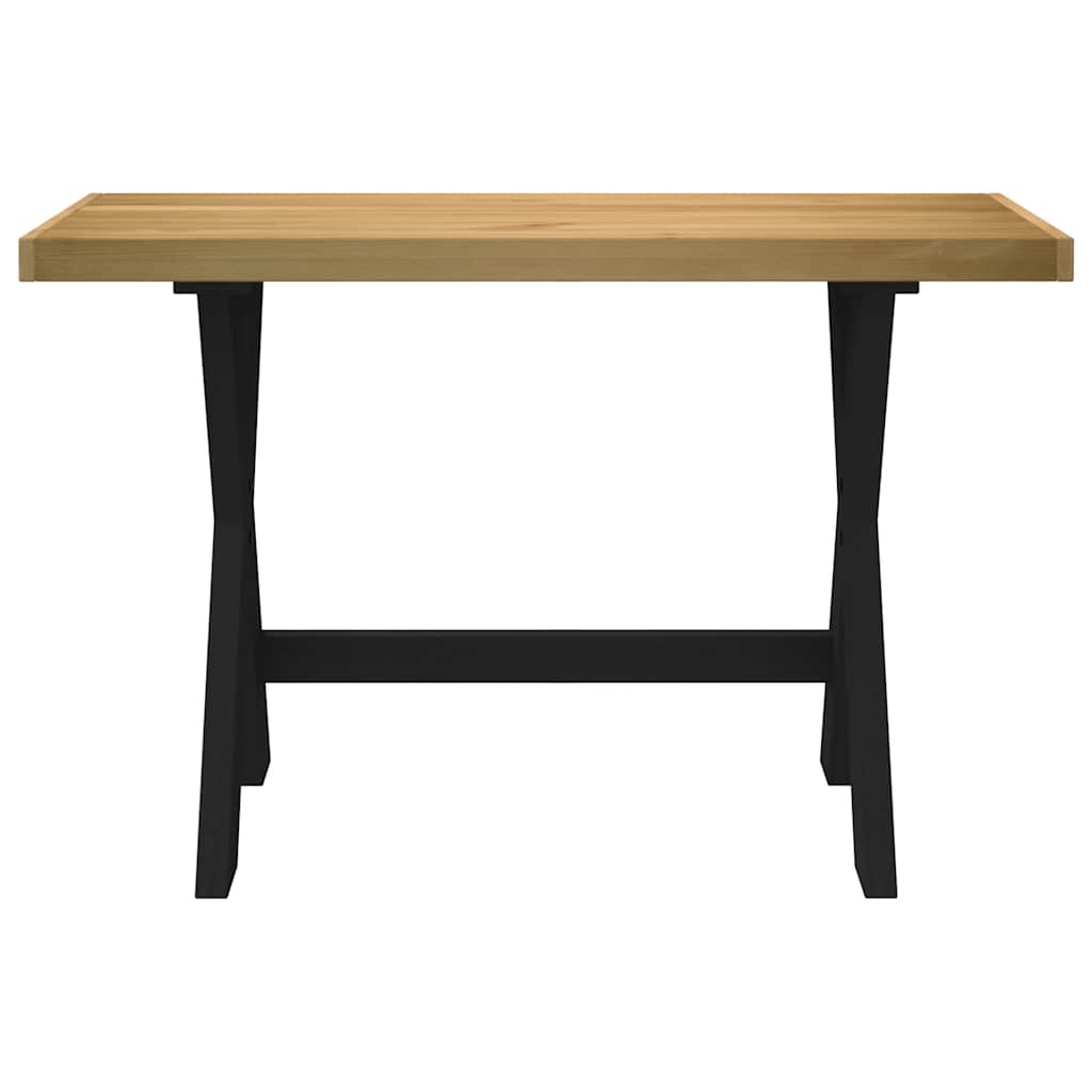 vidaXL Schreibtisch NOAIN X-Form-Beine 120x50x75 cm Massivholz Kiefer