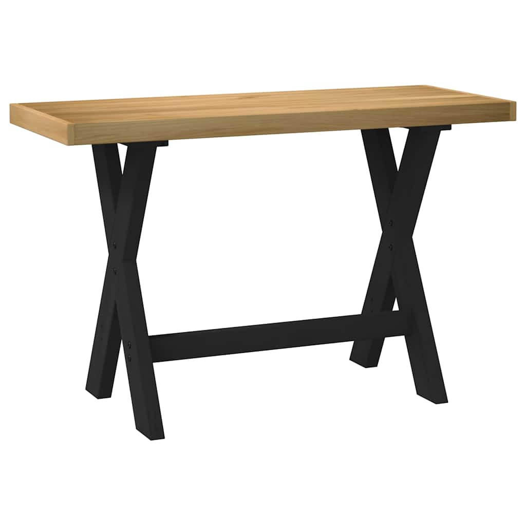 vidaXL Schreibtisch NOAIN X-Form-Beine 120x50x75 cm Massivholz Kiefer
