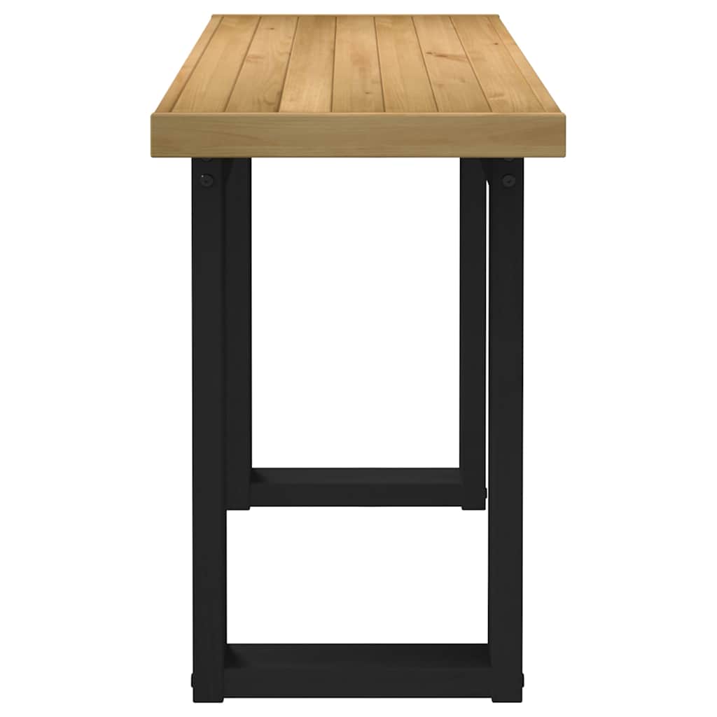 vidaXL Schreibtisch NOAIN U-Form-Beine 120x50x75 cm Massivholz Kiefer