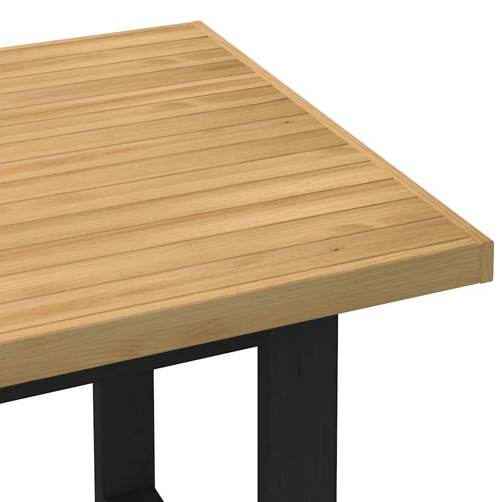 vidaXL Esstisch NOAIN U-Form-Beine 160x90x75 cm Massivholz Kiefer