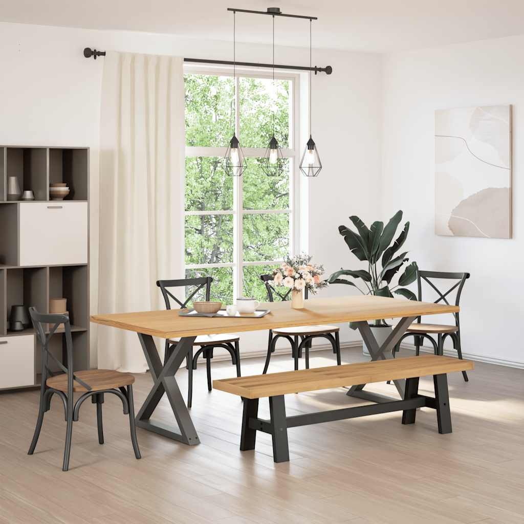 vidaXL Esszimmerbank NOAIN A-Form-Beine 180x40x45 cm Massivholz Kiefer