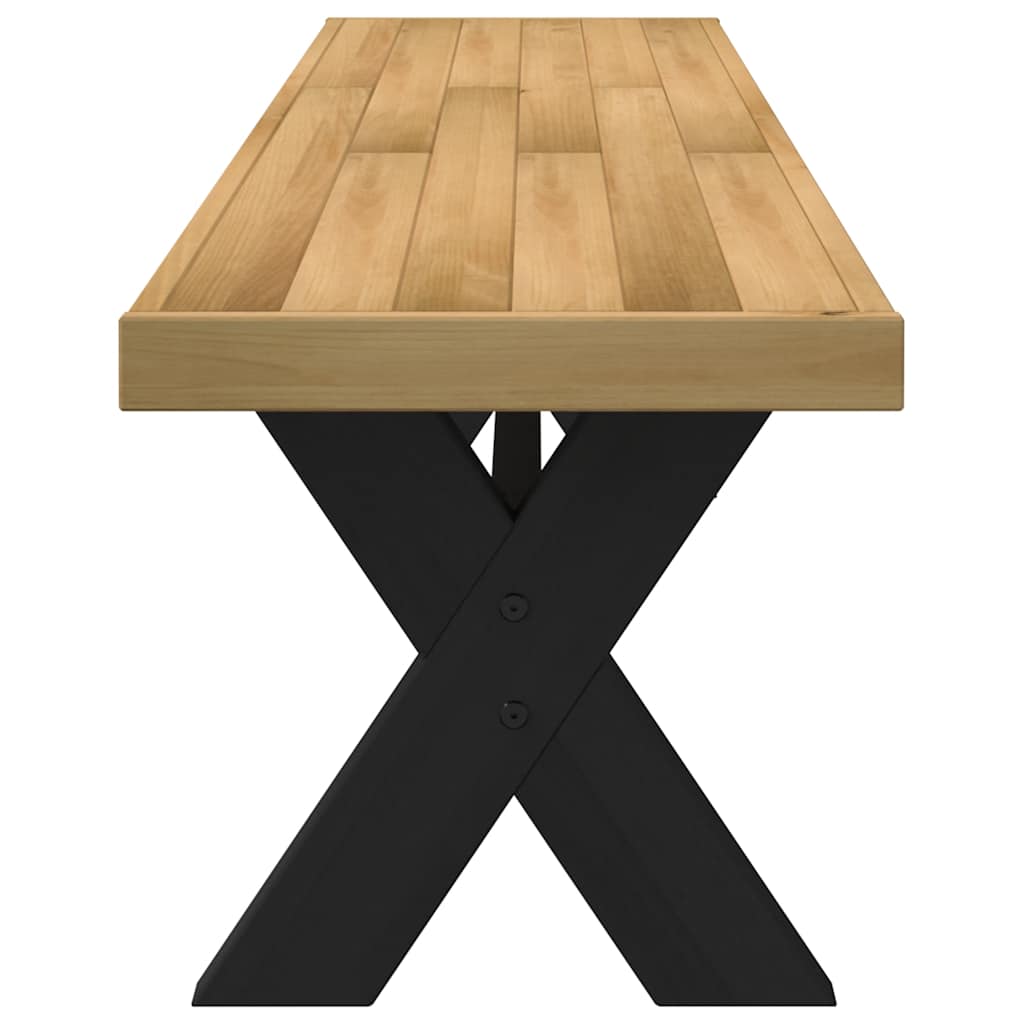 vidaXL Esszimmerbank NOAIN X-Form-Beine 180x40x45 cm Massivholz Kiefer