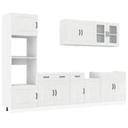vidaXL 7-tlg. Küchenschrank-Set Kalmar Hochglanz-Weiß Holzwerkstoff