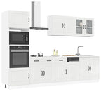 vidaXL 7-tlg. Küchenschrank-Set Kalmar Hochglanz-Weiß Holzwerkstoff