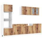 vidaXL 7-tlg. Küchenschrank-Set Kalmar Altholz-Optik Holzwerkstoff