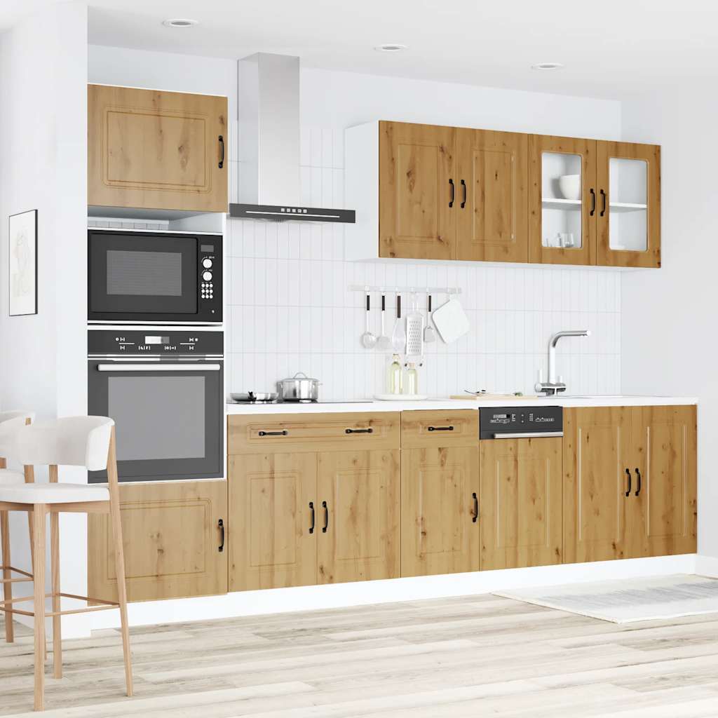 vidaXL 7-tlg. Küchenschrank-Set Kalmar Artisan-Eiche Holzwerkstoff