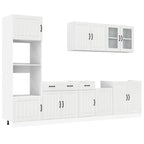 vidaXL 7-tlg. Küchenschrank-Set Lucca Hochglanz-Weiß Holzwerkstoff