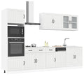 vidaXL 7-tlg. Küchenschrank-Set Lucca Hochglanz-Weiß Holzwerkstoff