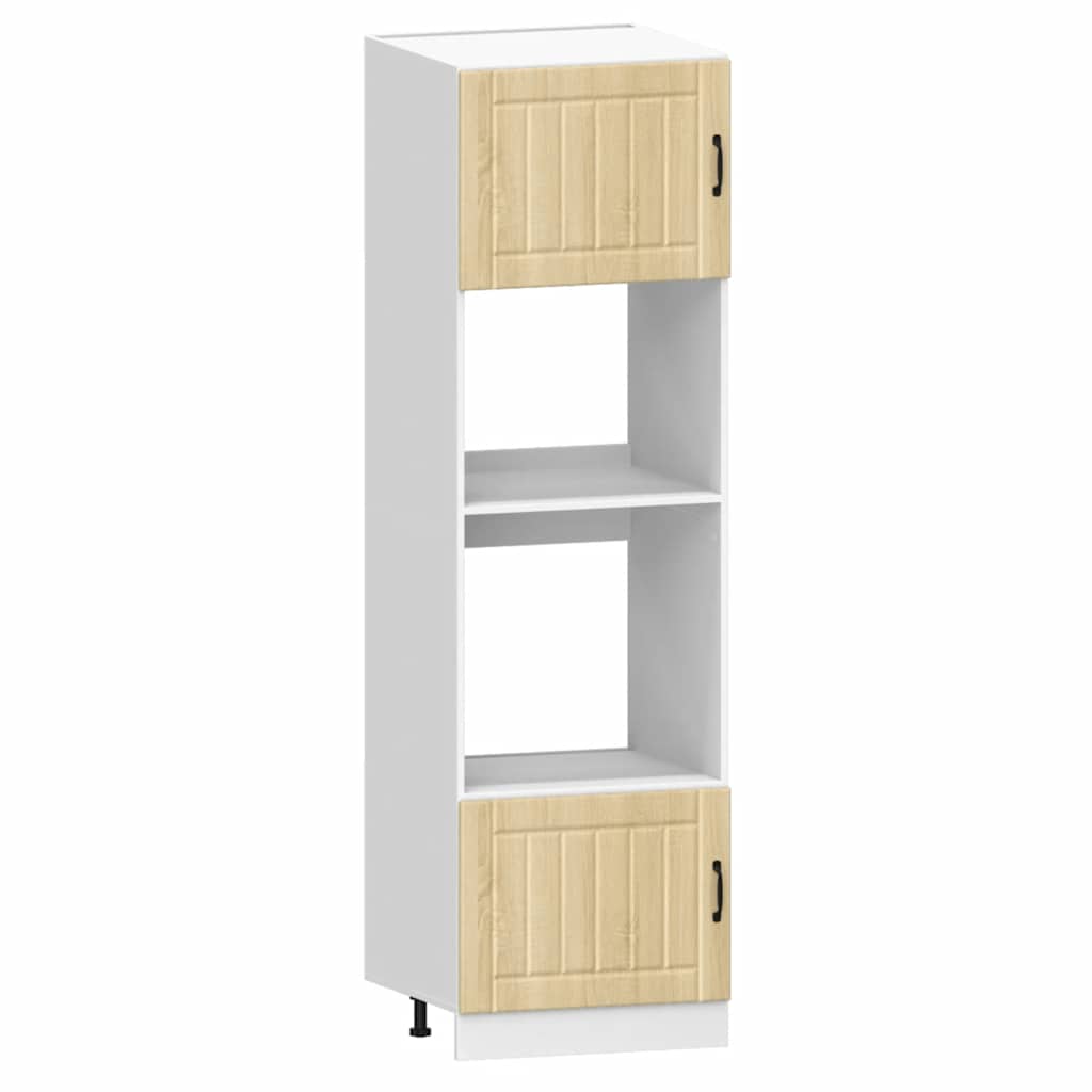 vidaXL 7-tlg. Küchenschrank-Set Lucca Sonoma-Eiche Holzwerkstoff