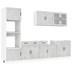 vidaXL 7-tlg. Küchenschrank-Set Lucca Betongrau Holzwerkstoff