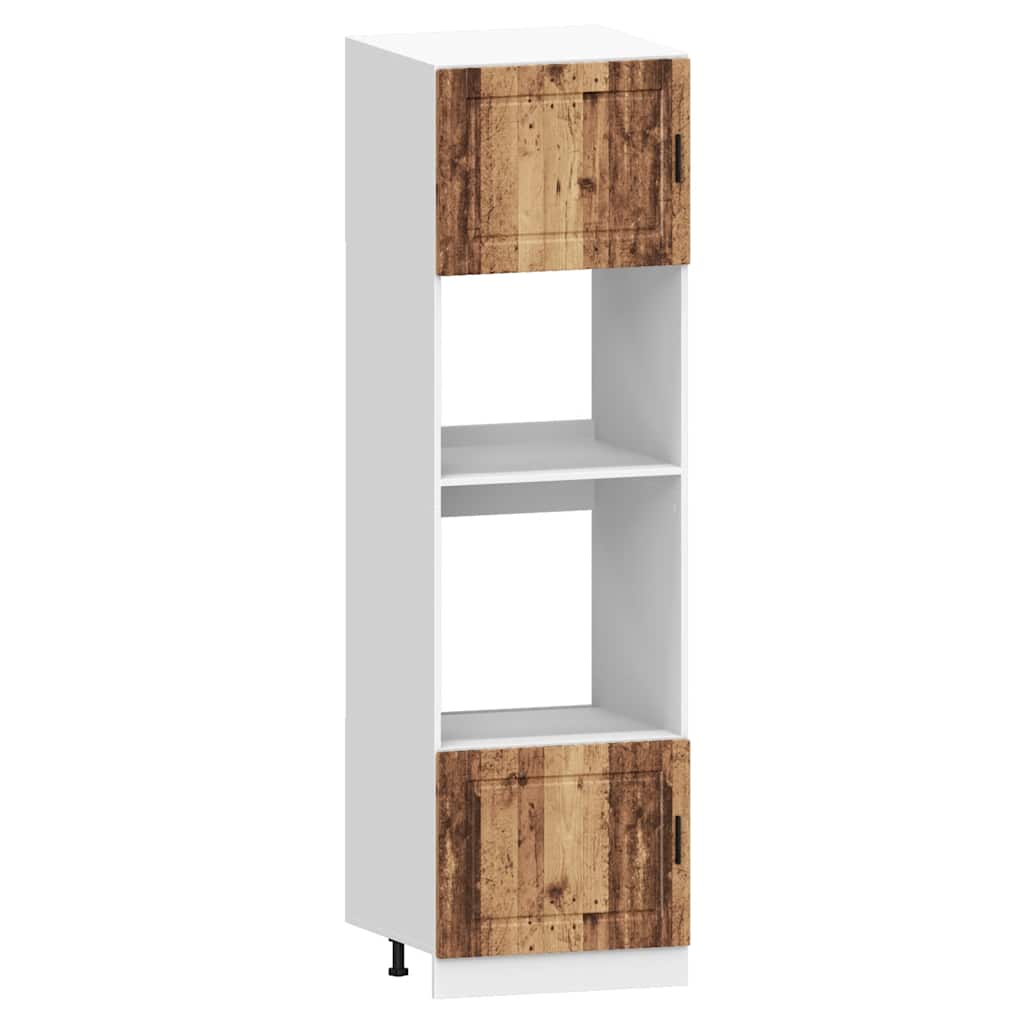 vidaXL 7-tlg. Küchenschrank-Set Porto Altholz-Optik Holzwerkstoff