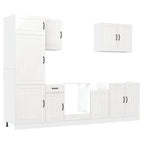 vidaXL 7-tlg. Küchenschrank-Set Lucca Weiß Holzwerkstoff