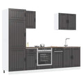 vidaXL 7-tlg. Küchenschrank-Set Lucca Weiß Holzwerkstoff