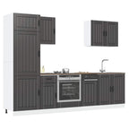 vidaXL 7-tlg. Küchenschrank-Set Lucca Weiß Holzwerkstoff