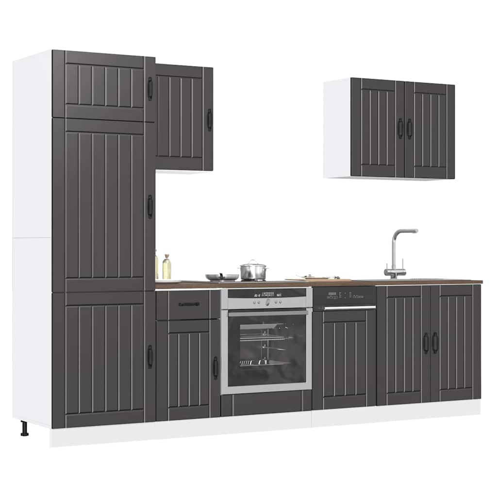vidaXL 7-tlg. Küchenschrank-Set Lucca Weiß Holzwerkstoff