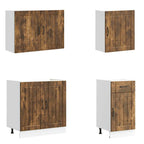 vidaXL 7-tlg. Küchenschrank-Set Lucca Räuchereiche Holzwerkstoff