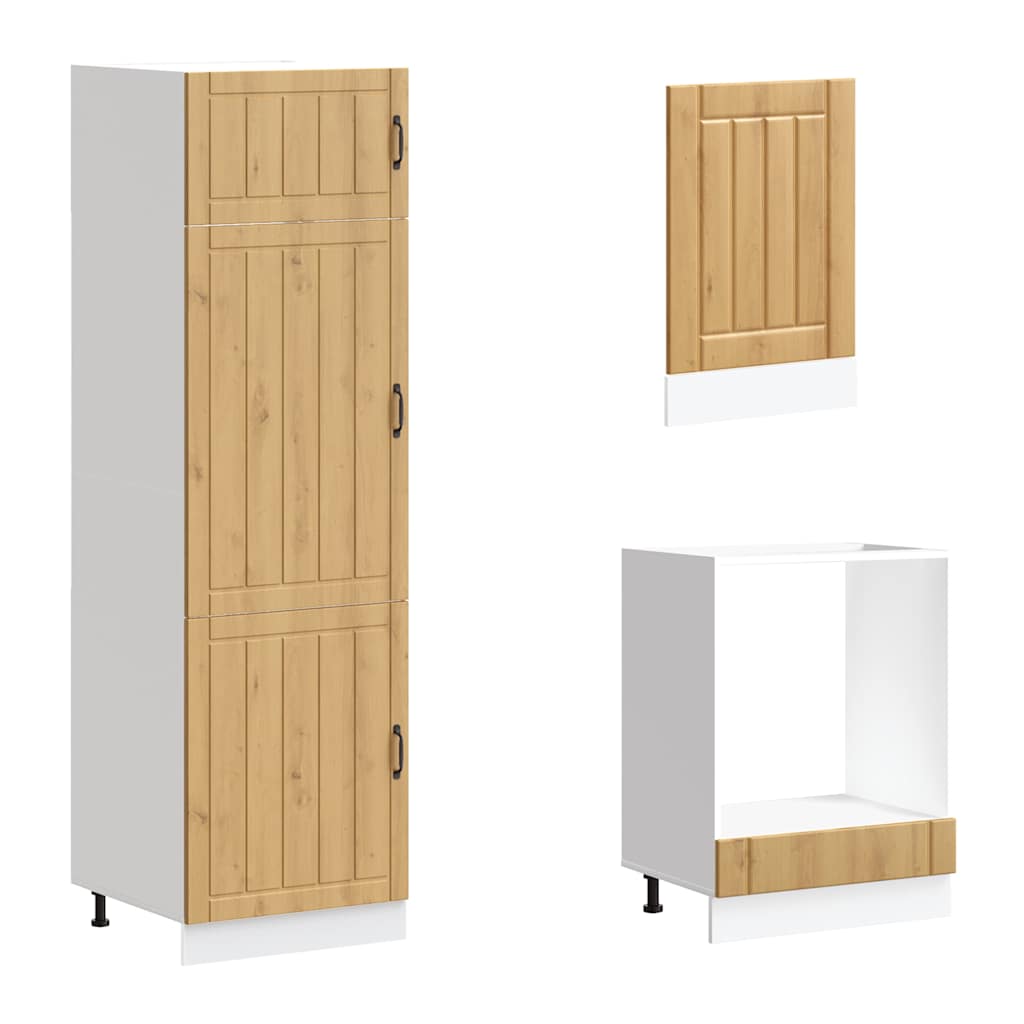 vidaXL 7-tlg. Küchenschrank-Set Lucca Artisan-Eiche Holzwerkstoff