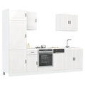 vidaXL 7-tlg. Küchenschrank-Set Porto Hochglanz-Weiß Holzwerkstoff