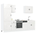 vidaXL 7-tlg. Küchenschrank-Set Porto Hochglanz-Weiß Holzwerkstoff