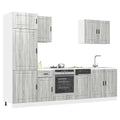 vidaXL 7-tlg. Küchenschrank-Set Porto Grau Sonoma Holzwerkstoff