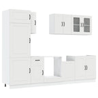 vidaXL 8-tlg. Küchenschrank-Set Kalmar Weiß Holzwerkstoff