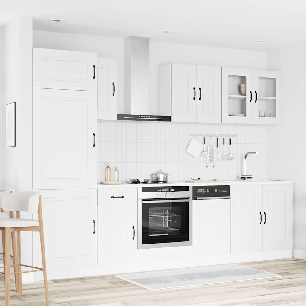 vidaXL 8-tlg. Küchenschrank-Set Kalmar Weiß Holzwerkstoff