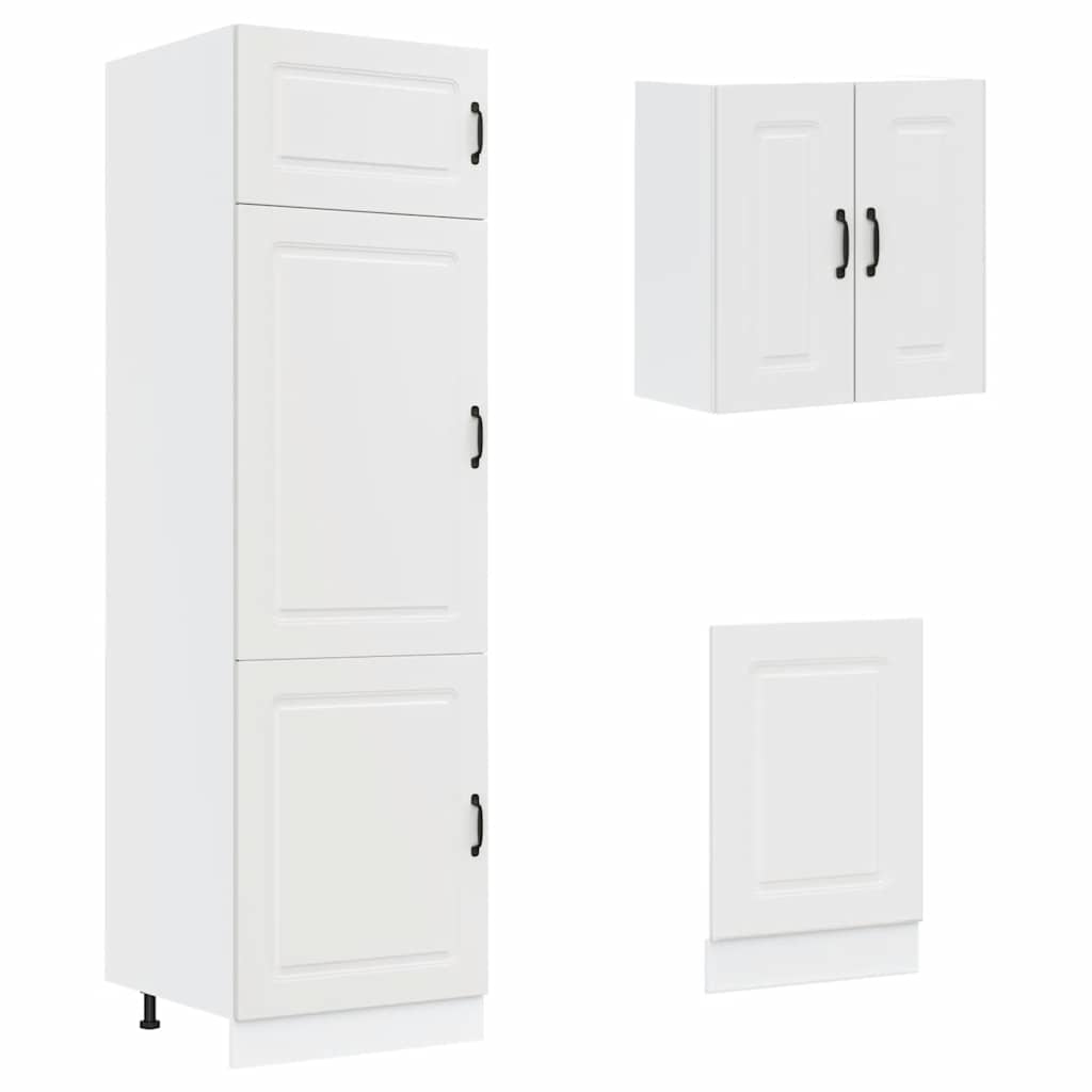 vidaXL 8-tlg. Küchenschrank-Set Kalmar Weiß Holzwerkstoff