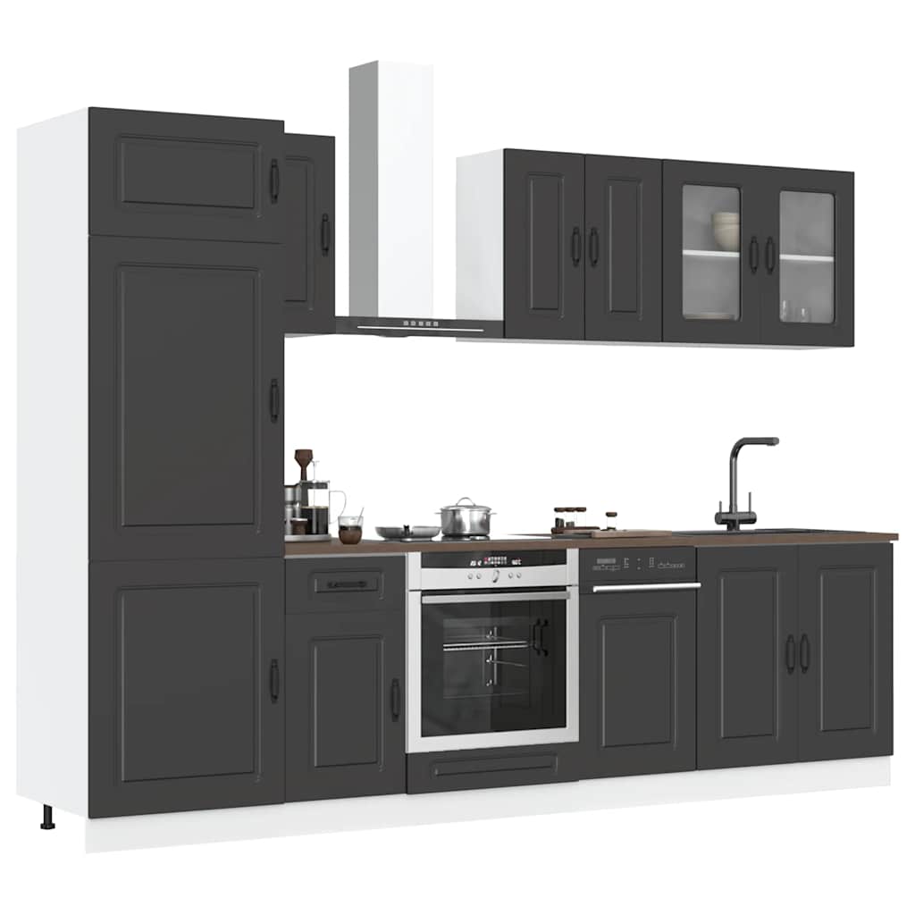 vidaXL 8-tlg. Küchenschrank-Set Kalmar Weiß Holzwerkstoff