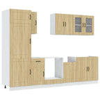 vidaXL 8-tlg. Küchenschrank-Set Kalmar Sonoma-Eiche Holzwerkstoff